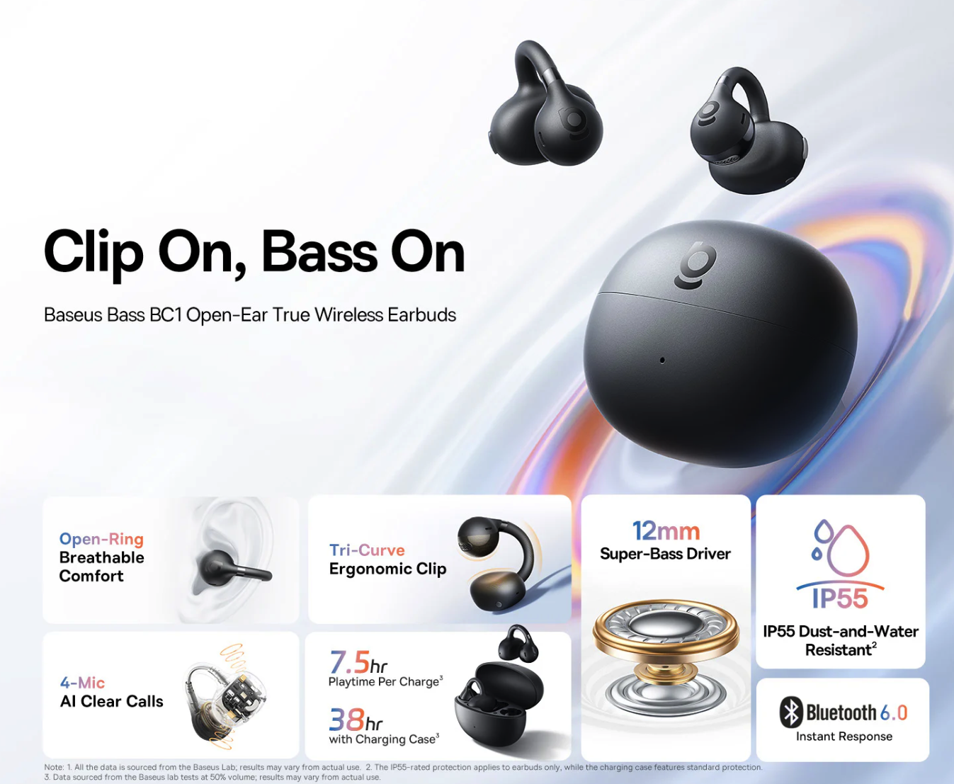 รีวิว Baseus Bass BC1: หูฟังสายแฟชั่นที่คนใส่แว่นต้องรัก เบสดีเกินตัว แบตอึดสะใจ พร้อม Bluetooth 6.0 ใหม่ล่าสุด หูฟังแบบ Open Ear ในราคาสุดคุ้มจ่ายแบงค์พันมีทอน!