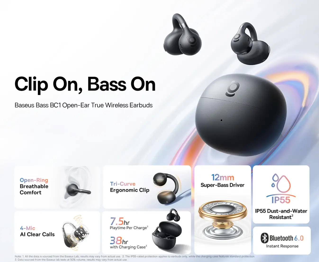 รีวิว Baseus Bass BC1: หูฟังสายแฟชั่นที่คนใส่แว่นต้องรัก เบสดีเกินตัว แบตอึดสะใจ พร้อม Bluetooth 6.0 ใหม่ล่าสุด หูฟังแบบ Open Ear ในราคาสุดคุ้มจ่ายแบงค์พันมีทอน!